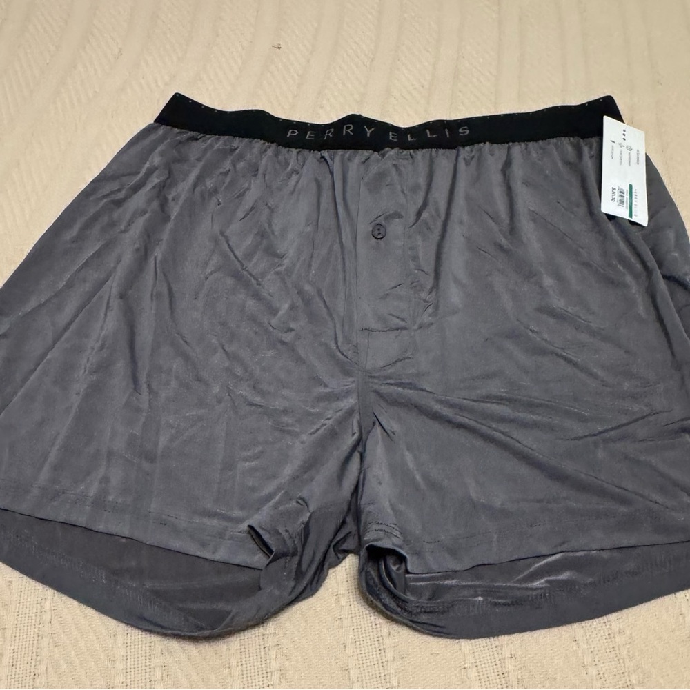 Perry Ellis Men's Charcoal Boxers